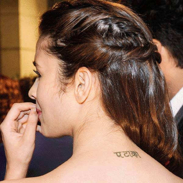 Alia Bhatt Pataka Tattoo