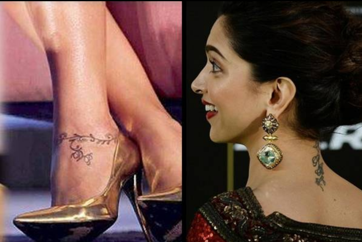 Deepika Padukone Tattoos with meaning - Neck tattoo