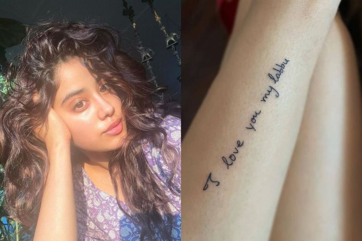 Jahnvi Kapoor's I love you my labbu tattoo