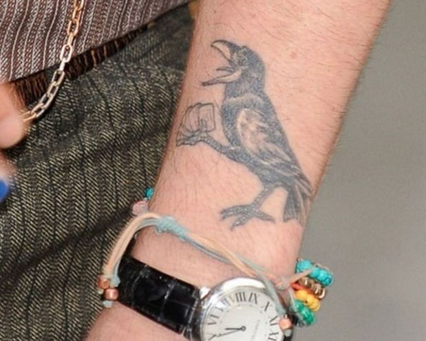 Johnny Depp Crow Tattoo