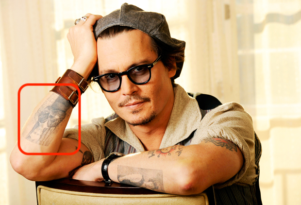 Johnny-Depp-Grandfathers-Portrait-Tattoo