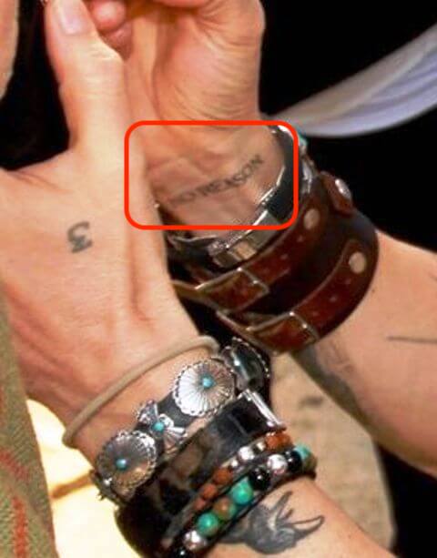 Johnny Depp No Reason Tattoo
