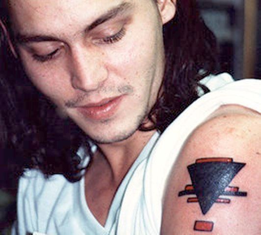 Johnny Depp Triangle Tattoo