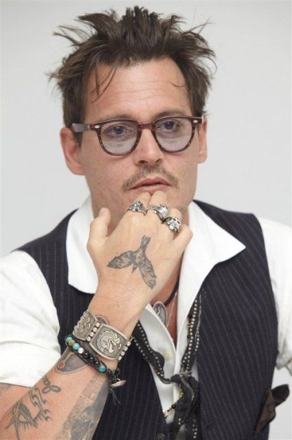 Johnny Depp's Crow Tattoo