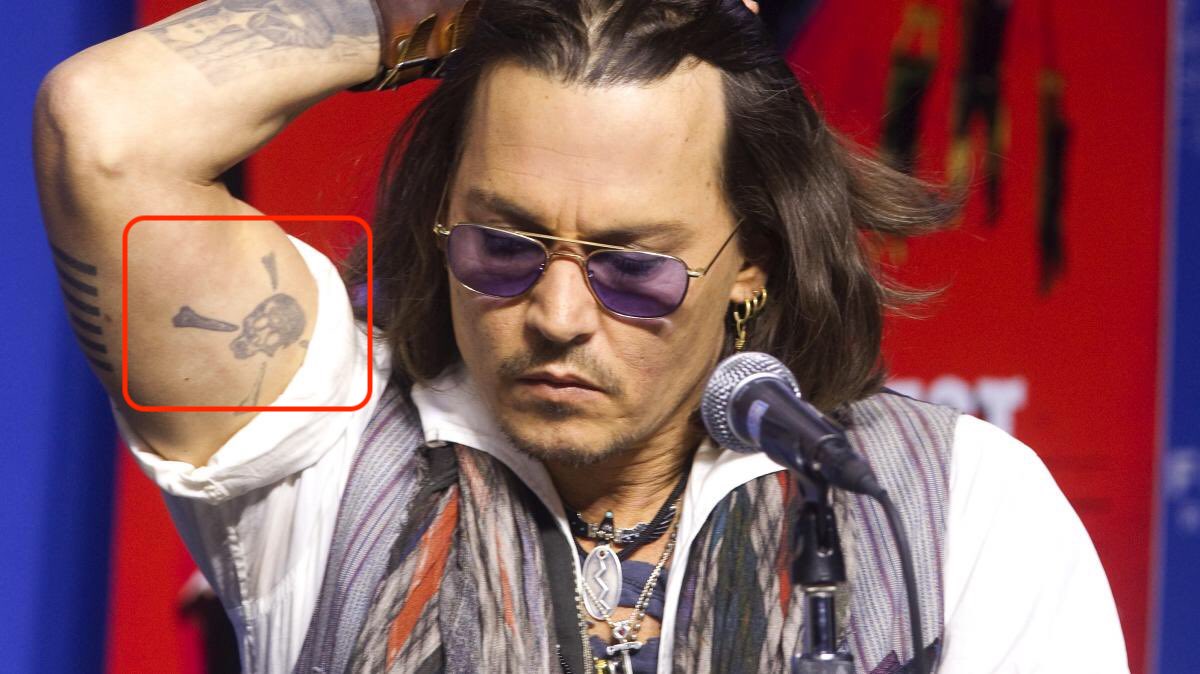 Johnny Depp's Skull Tattoo