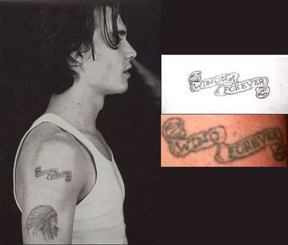 Johnny Depp's Winona Forever Tattoo