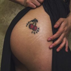 24 Sexy Butt Tattoos - cherry butt tattoo