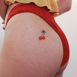 24 Sexy Butt Tattoos - cherry butt tattoo to try now