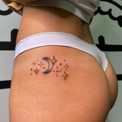 24 Sexy Butt Tattoos - moon tattoo