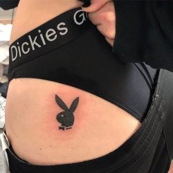 24 sexy butt tattoo - black playboy bunny tattoo