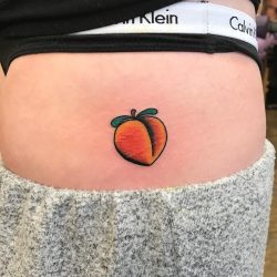24 sexy butt tattoo - peach butt tattoo