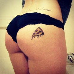 24 sexy butt tattoo - pizza butt tattoo