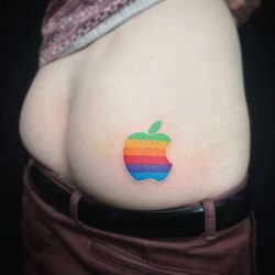 24 sexy butt tattoo - rainbow tattoo