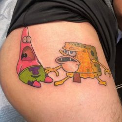 Cartoon Butt Tattoo