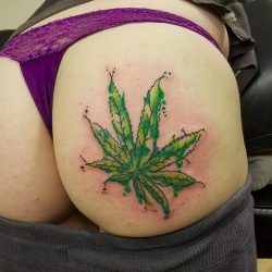 Leaf Butt Tattoo