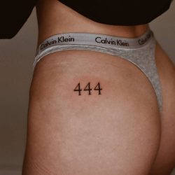 Number Butt Tattoo