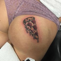 Pizza Butt Tattoo