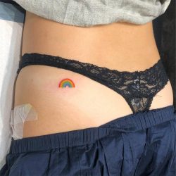 Rainbow Butt Tattoo
