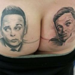 sexy butt tattoos with face