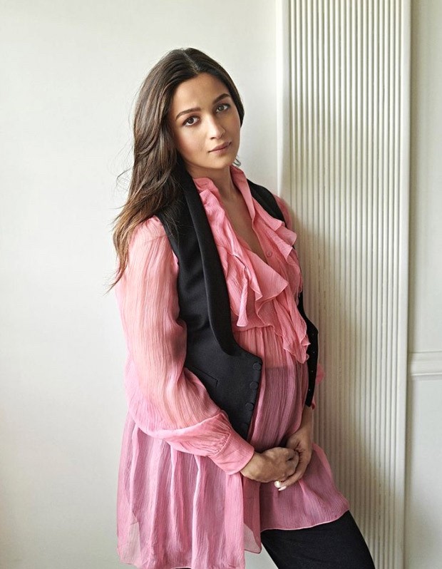 Alia Bhatt Pregnancy Looks- PInk Transparent Dress