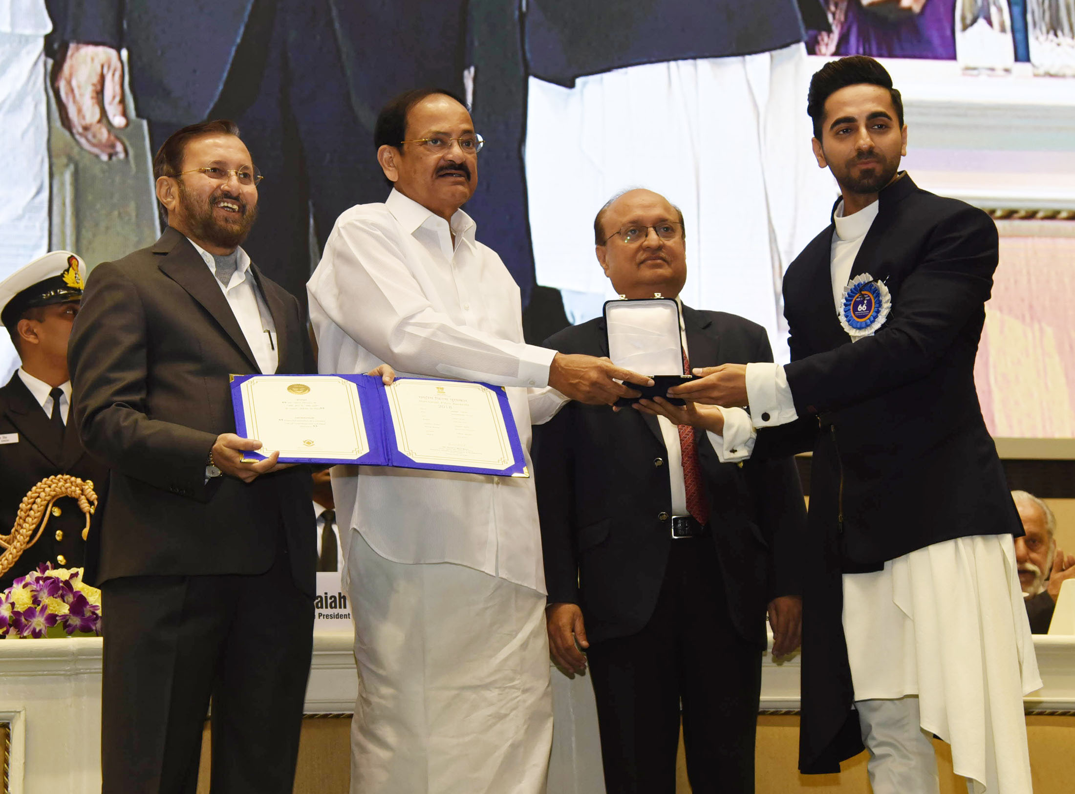 Ayushmann Khurana receiving National Award