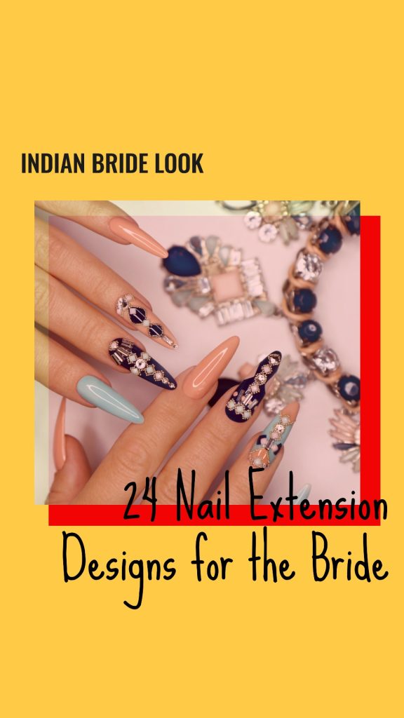 24 nail extension designs for brides 2023