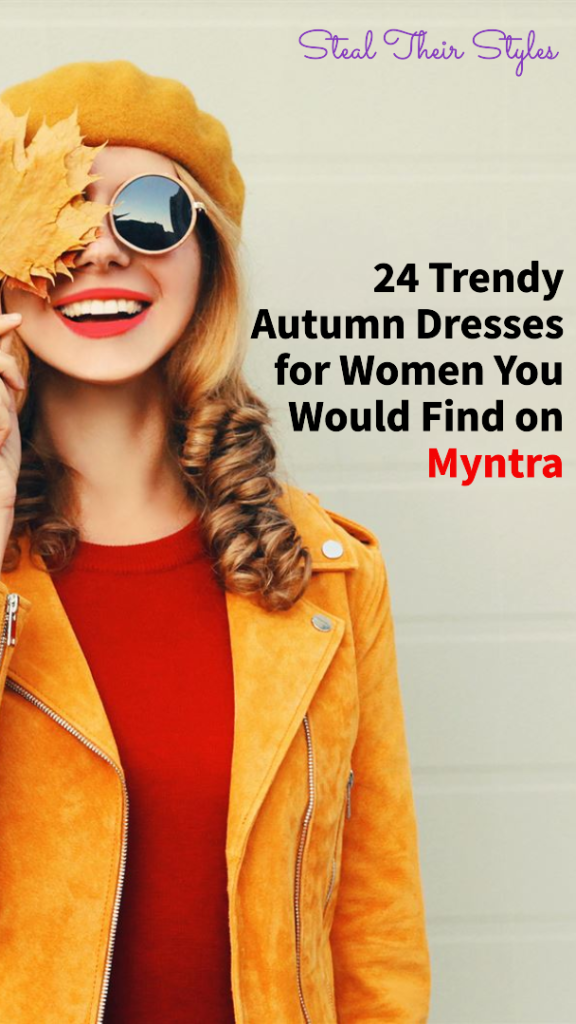 24 trendy autumn dresses for women on Myntra