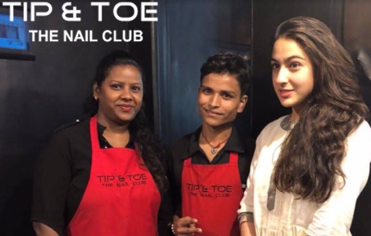 A Picture Posted on Internet by Tip and Toe Nail Art Studio in Ahmedabad