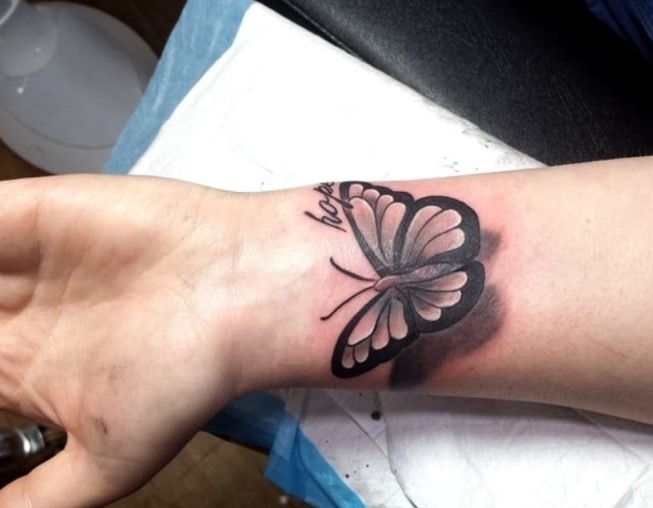 Butterfly Coverup Tattoo for Female