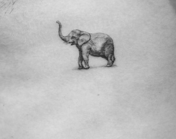 Elephant Lucky Tattoo for Men