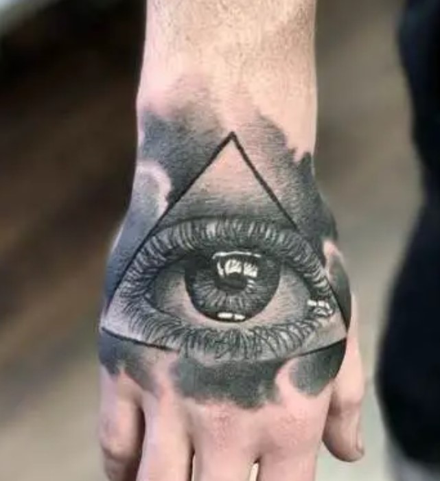 Eye Coverup Tattoo for Hand and Wrist