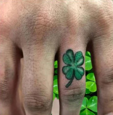 Four Leaf Clover Luck Tattoo For Men