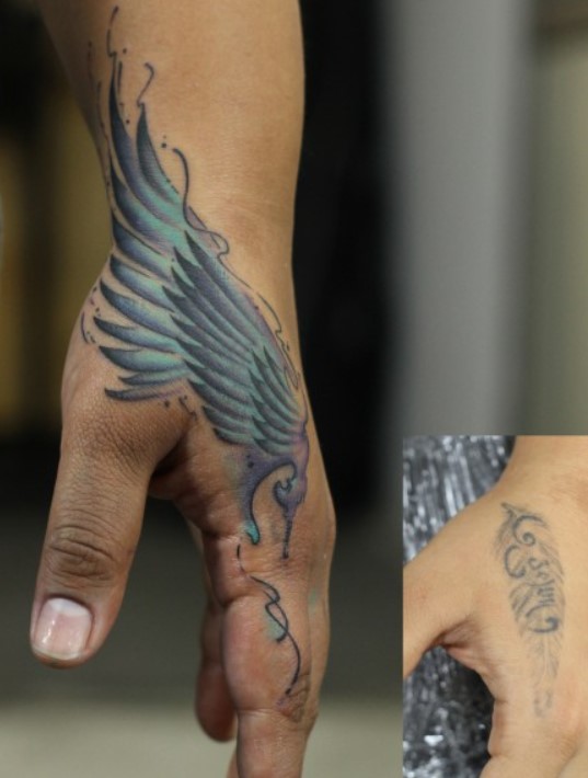 Hand coverup Tattoo for Men