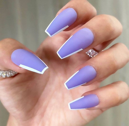 Lavender Matte Nail Extensions