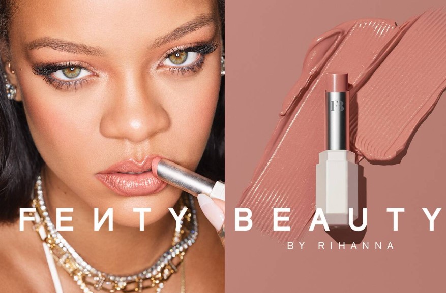 Rihanna while promoting Fenty Beauty
