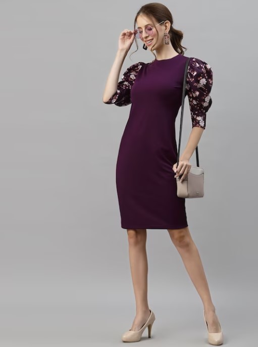 Selvia Purple Bodycon Dress
